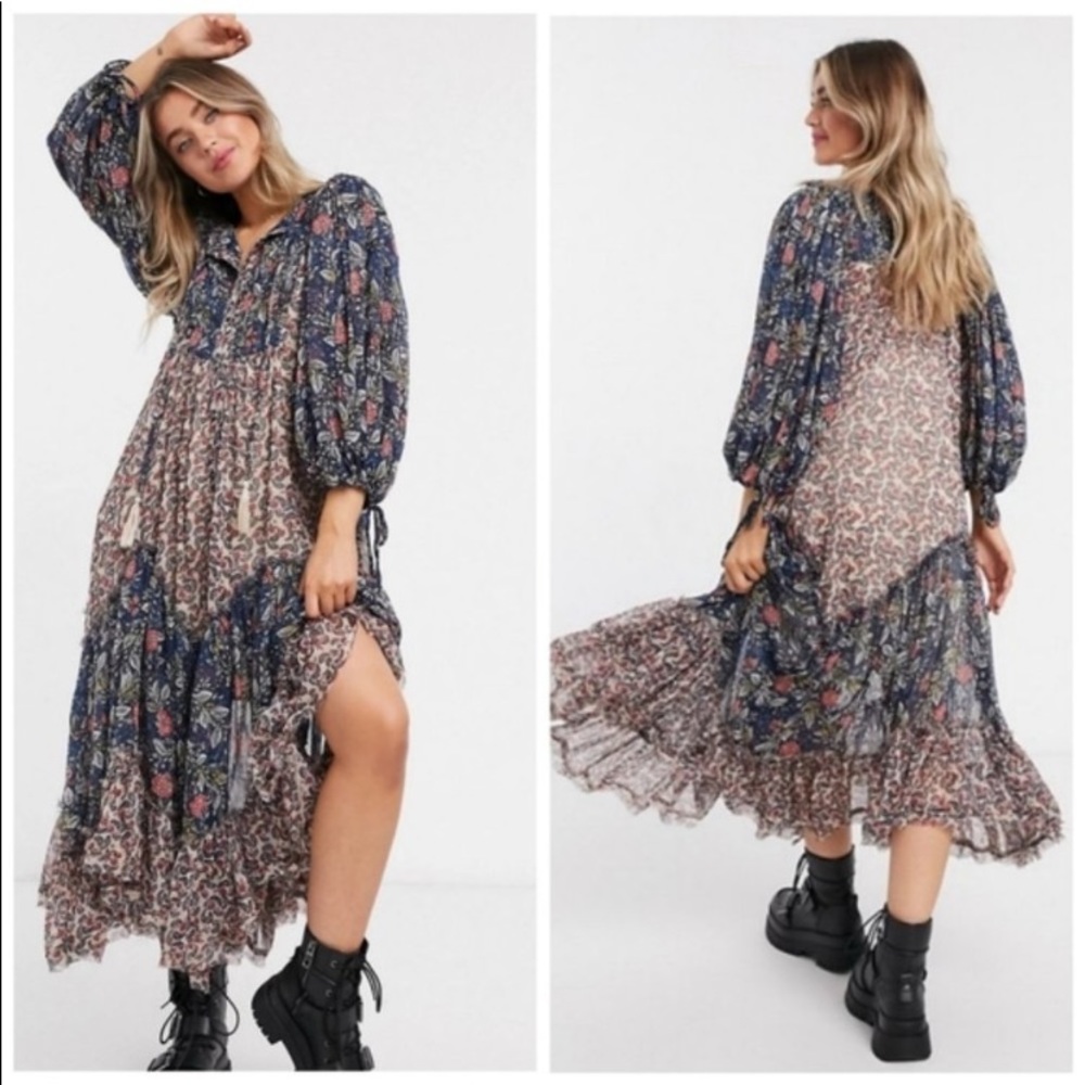 Free People Estelle Chiffon Maxi Dress